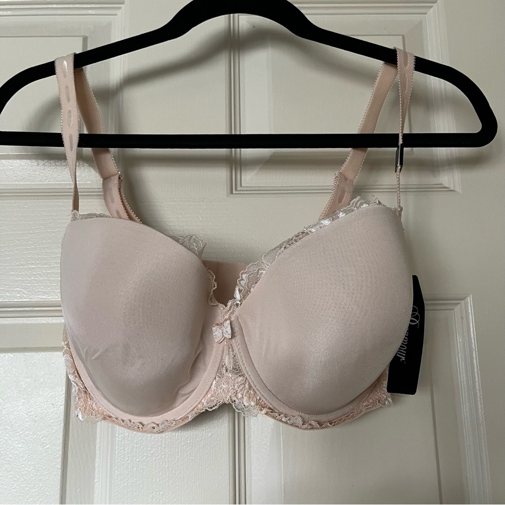 Paramour by Felina Madison Contour T-Shirt Bra 36DD NWT Lace Trim
